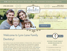 Tablet Screenshot of lynnlanefamilydentistry.com
